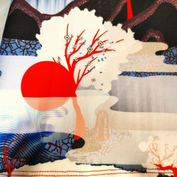 Handmade Japanese Style A-Line Colorful Skirt - Picture 9 of 10